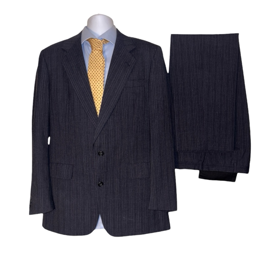 Hart Schaffner Marx Dark Gray Pinstripe Suit